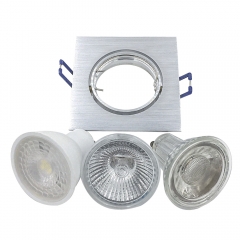 GU10 MR16 Pure aluminum ceiling embedded 85mm diameter square spot lights fitting