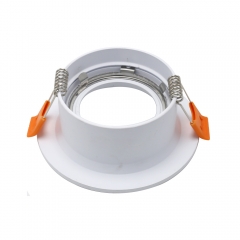 Modern ceiling GU10 MR16 aluminum alloy round embedded spot lights frame
