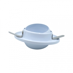 Low price round iron white adjustable embedded MR16 GU10 ceiling eyeball downlights fixtures