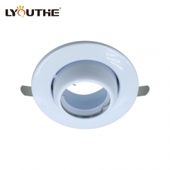 Low price round iron white adjustable embedded MR16 GU10 ceiling eyeball downlights fixtures