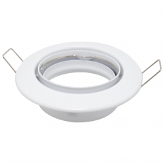 Low price iron white round adjustable GU10 MR16 recessed spotlights fixtures for kitchen