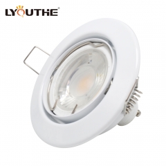 Low price iron white round adjustable GU10 MR16 recessed spotlights fixtures for kitchen