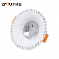 Modern ceiling GU10 MR16 aluminum alloy round embedded spot lights frame