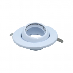 Low price round iron white adjustable embedded MR16 GU10 ceiling eyeball downlights fixtures