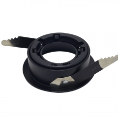 Raw aluminum round black cup fixed angle anti-glare ceiling recessed GU10 downlights fitting
