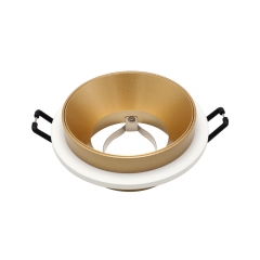 Anti-glare aluminum alloy ceiling embedded round GU10 MR16 spot lamp for bedroom