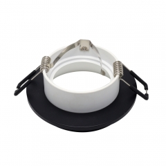 Anti-glare aluminum alloy ceiling embedded round GU10 MR16 spot lamp for bedroom