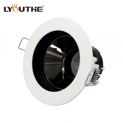 3 Inch white round GU10 MR16 die-casting aluminum recessed adjustable anti-glare down lights