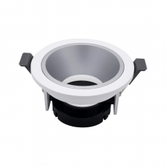Adjustable angle round white anti glare gu10 spotlights die-cast aluminum mr16 down lights housing
