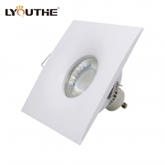 Square pure aluminum embedded ceiling GU10 COB spotlights for kitchen