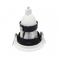 3 Inch white round GU10 MR16 die-casting aluminum recessed adjustable anti-glare down lights