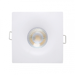 Square pure aluminum embedded ceiling GU10 COB spotlights for kitchen