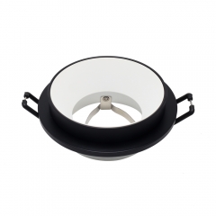 Anti-glare aluminum alloy ceiling embedded round GU10 MR16 spot lamp for bedroom