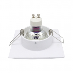 Square pure aluminum embedded ceiling GU10 COB spotlights for kitchen