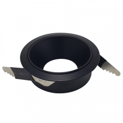 Raw aluminum round black cup fixed angle anti-glare ceiling recessed GU10 downlights fitting