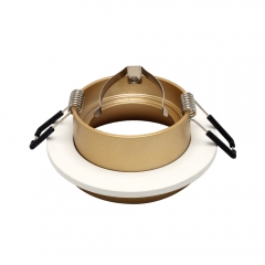 Anti-glare aluminum alloy ceiling embedded round GU10 MR16 spot lamp for bedroom