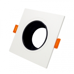 GU10 Square downlights MR16 single double triple multiple head plastic adjustable recessed spotlights