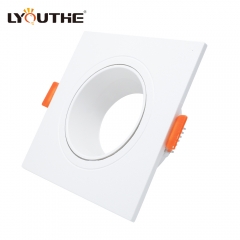 GU10 Square downlights MR16 single double triple multiple head plastic adjustable recessed spotlights