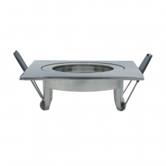 Square die-casting aluminum 75MM fixed angle GU10 MR16 spotlights fitting