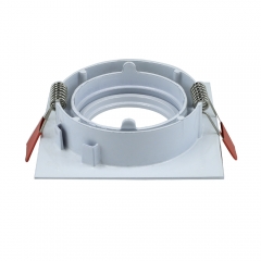 Gold supplier square IP20 Adjustable aluminum GU10 MR16 embedded ceiling spotlight fitting