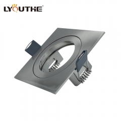 Square die-casting aluminum 75MM fixed angle GU10 MR16 spotlights fitting
