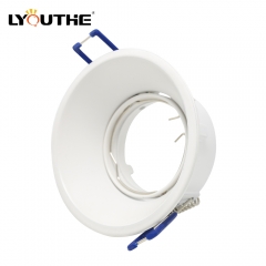 Aluminum alloy recessed round GU10 MR16 anti-glare adjustable down light fixtures for hotel