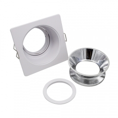 New Arrival square adjustable aluminum alloy GU10 anti glare recessed led downlight