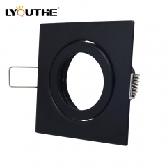 Gold supplier square IP20 Adjustable aluminum GU10 MR16 embedded ceiling spotlight fitting