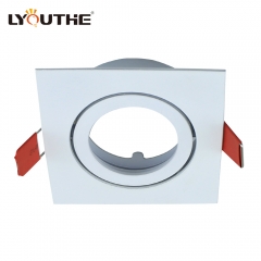 Gold supplier square IP20 Adjustable aluminum GU10 MR16 embedded ceiling spotlight fitting
