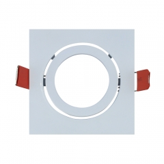 Gold supplier square IP20 Adjustable aluminum GU10 MR16 embedded ceiling spotlight fitting