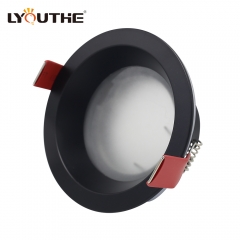 Bathroom GU10 aluminum IP65 anti-glare ceiling recessed waterproof downlights housing