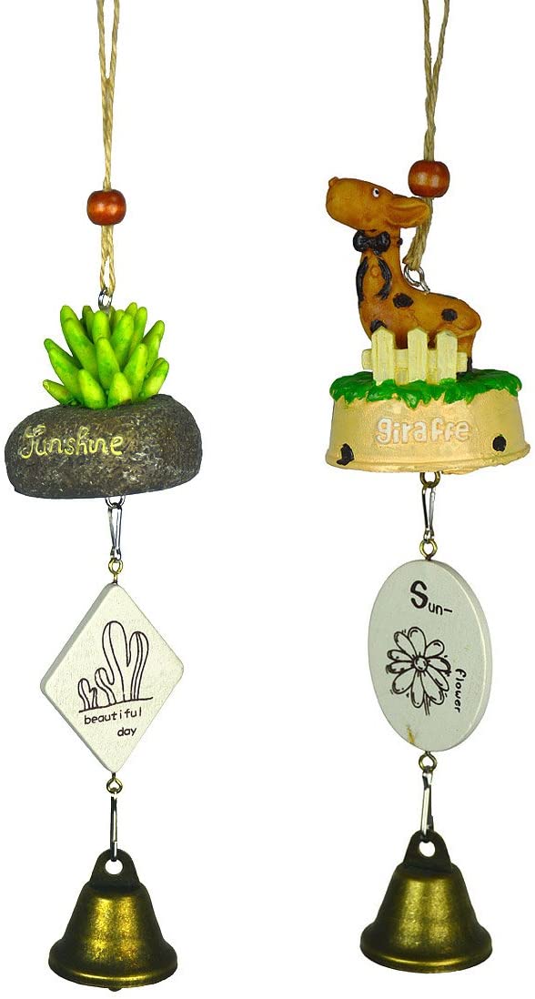 2Pcs Cute Mini Wind Chime Bell Home Yard Garden Hanging Door Decor