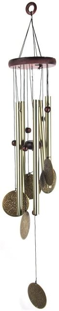 Alloy Tuned 24 Inch Crafts Bells Wind Chimes with Six Feng Shui Bells for Room Garden Hangings Decoration