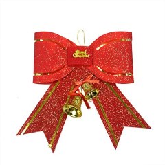 Big Size 9"/22cm Bows Bowknot Hanging Ornament Christmas Decoration Holiday Tree Hanger