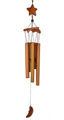 Hand-Crafted Feng Shui Bamboo 26 Inch Wind Chimes with Stars