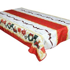 Christmas Design Engineered Printed Fabric Tablecloth Xmas Style
