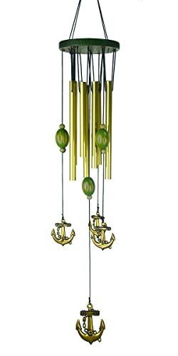 9 Tubes Anchor Wind Chime Yard Decor Garden Ornament Door Hanging Home Decor