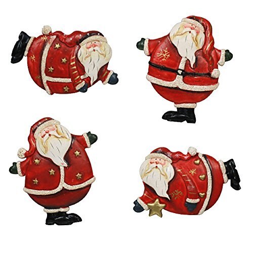 4Pcs Christmas Cute 3D Fridge Magnet Kitchen Home Garden Fence Door Wall Decoration