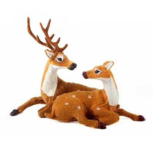 Xmas Holiday Party Decor Xmas Reindeer Christmas tree Decoration Ornament Sika Deer Stand