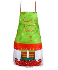 Christmas Winter Novelty Elf Cooking Kitchen Lady Apron Funny Party Gifts