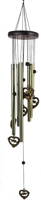 Alloy Tuned 24 Inch Crafts Bells Wind Chimes with Six Feng Shui Bells for Room Garden Hangings Decoration