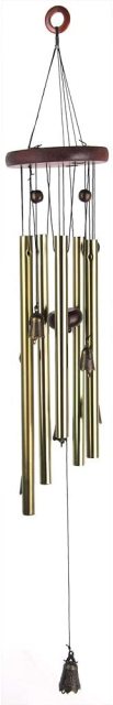 Alloy Tuned 24 Inch Crafts Bells Wind Chimes with Six Feng Shui Bells for Room Garden Hangings Decoration