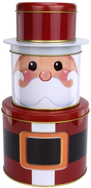 3Layers Assembled Christmas Storage Toy Gift Candy Cakes Cookie Boxes Storing Decorations