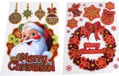 2Pcs New Christmas Stereo Removable Decals Wall Sticker Window Shop Home Decoration