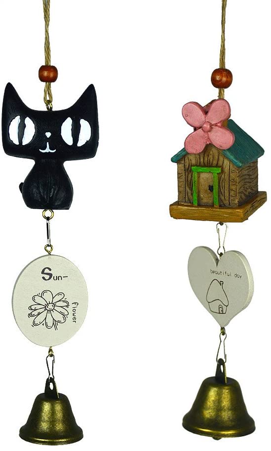 2Pcs Cute Mini Wind Chime Bell Home Yard Garden Hanging Door Decor
