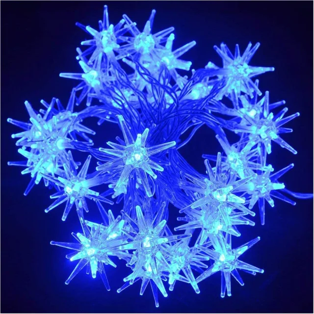 Battery Powered Warm White Stars Explosion Ball Fairy String Lights Christmas Halloween Garden Home Decoration