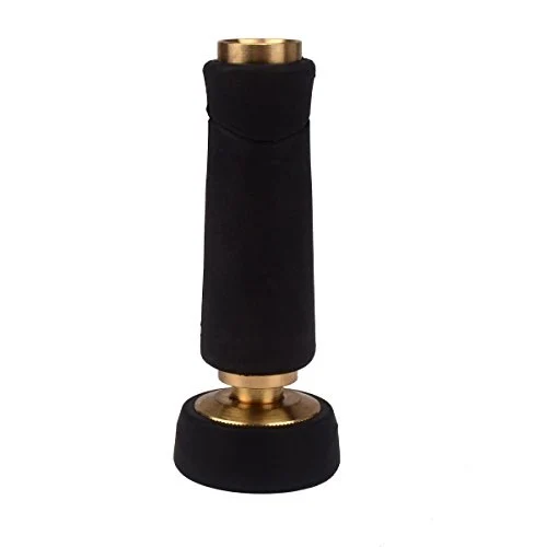 Solid Brass Rubber Grip Twist Water Nozzle Garden Hose Jet Sprayer