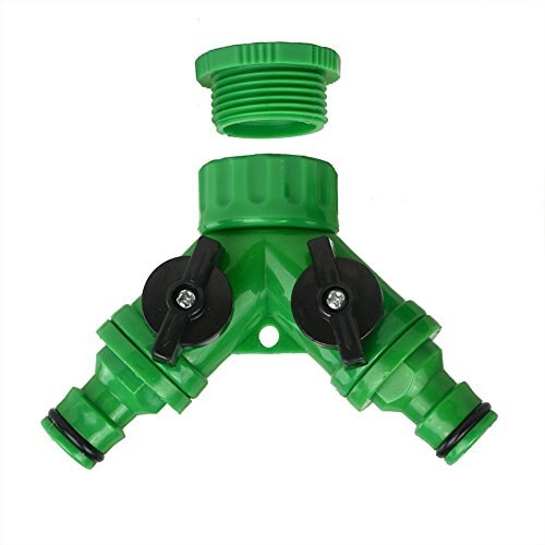 Micro Irrigation Accessories 2 Way Male Quick Release Connector Garden Tap Hose Adapter