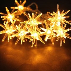 Battery Powered Warm White Stars Explosion Ball Fairy String Lights Christmas Halloween Garden Home Decoration