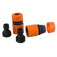 2Pcs Garden 1/2" Hose Quick Connect Starter DN15 With Male Hose End Adapters